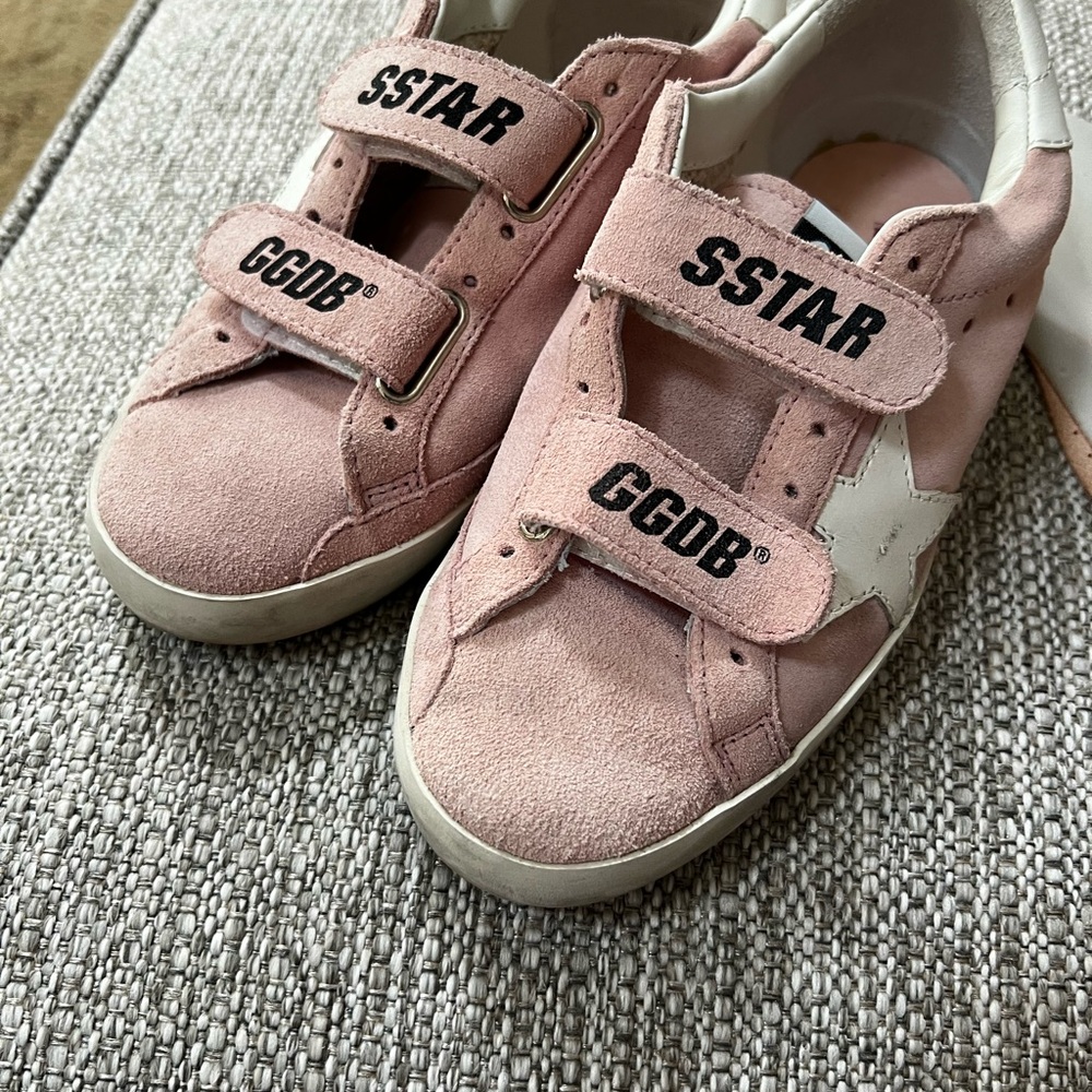 Golden goose kids size 34 pink suede! No added marks or stains! Like NEW!